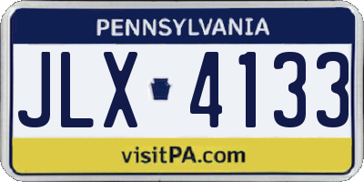 PA license plate JLX4133