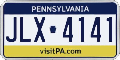 PA license plate JLX4141