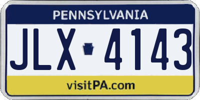 PA license plate JLX4143