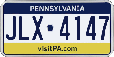 PA license plate JLX4147