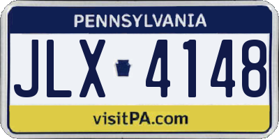 PA license plate JLX4148