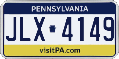PA license plate JLX4149