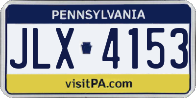 PA license plate JLX4153