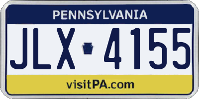 PA license plate JLX4155