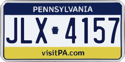 PA license plate JLX4157