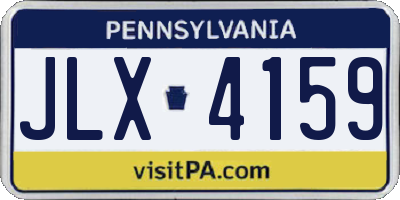 PA license plate JLX4159