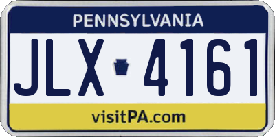 PA license plate JLX4161
