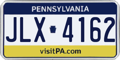 PA license plate JLX4162