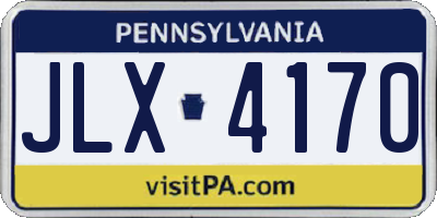 PA license plate JLX4170