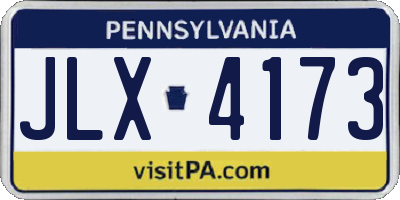PA license plate JLX4173