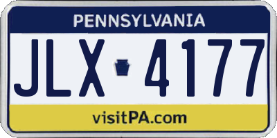 PA license plate JLX4177