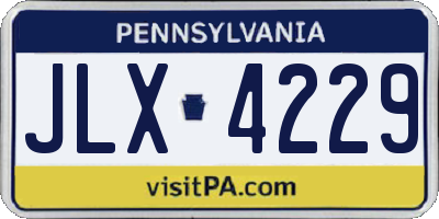 PA license plate JLX4229