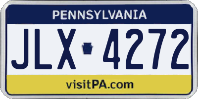 PA license plate JLX4272