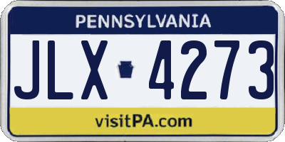 PA license plate JLX4273