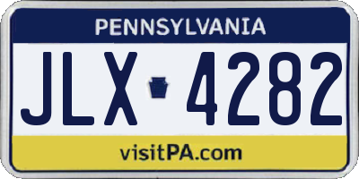 PA license plate JLX4282