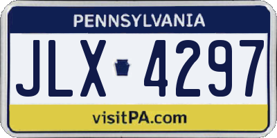 PA license plate JLX4297