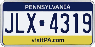 PA license plate JLX4319