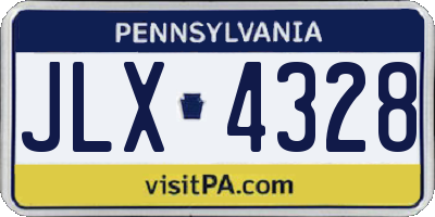 PA license plate JLX4328