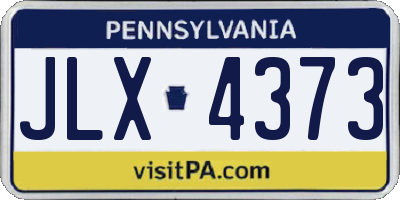 PA license plate JLX4373