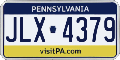 PA license plate JLX4379
