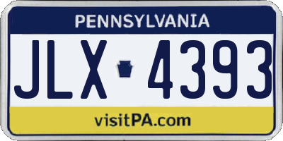 PA license plate JLX4393