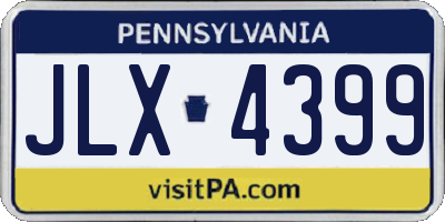 PA license plate JLX4399
