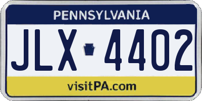 PA license plate JLX4402