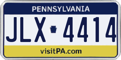 PA license plate JLX4414
