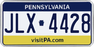 PA license plate JLX4428