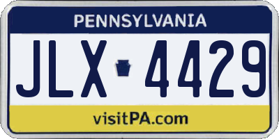 PA license plate JLX4429