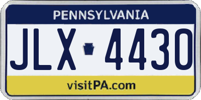 PA license plate JLX4430