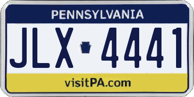 PA license plate JLX4441