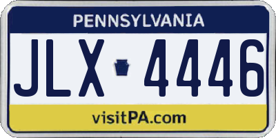 PA license plate JLX4446