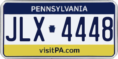 PA license plate JLX4448