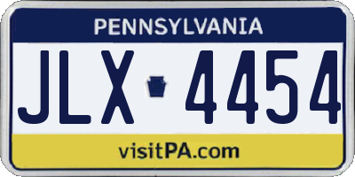 PA license plate JLX4454