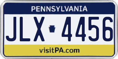 PA license plate JLX4456