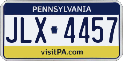 PA license plate JLX4457