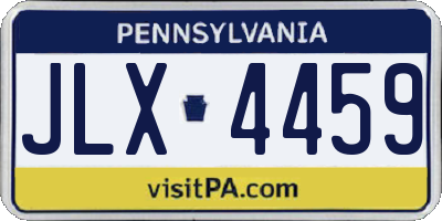PA license plate JLX4459