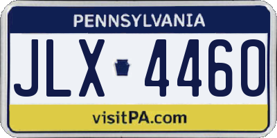 PA license plate JLX4460