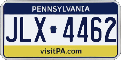 PA license plate JLX4462