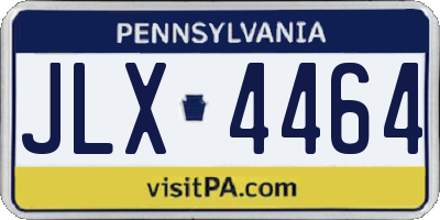 PA license plate JLX4464