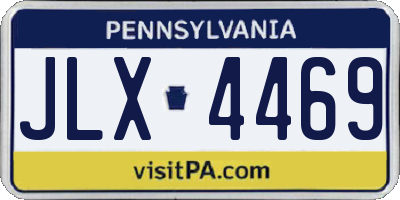 PA license plate JLX4469