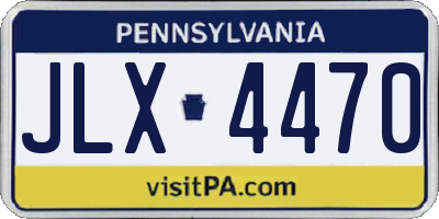 PA license plate JLX4470