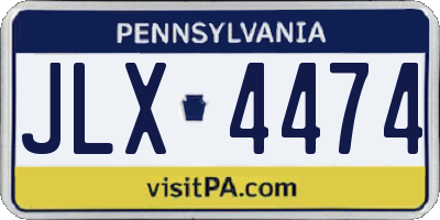PA license plate JLX4474