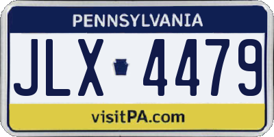 PA license plate JLX4479