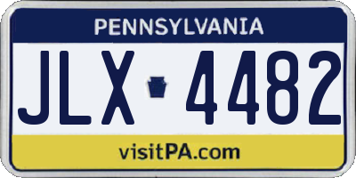 PA license plate JLX4482