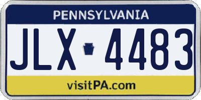 PA license plate JLX4483