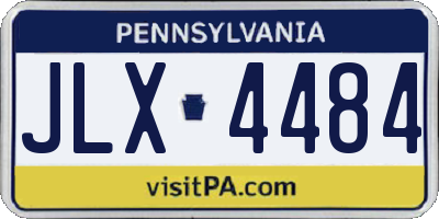 PA license plate JLX4484