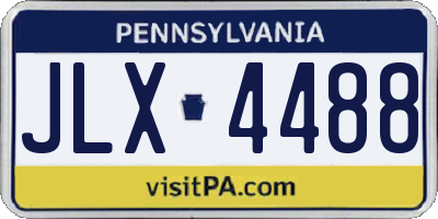PA license plate JLX4488