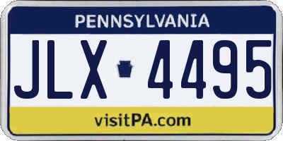 PA license plate JLX4495